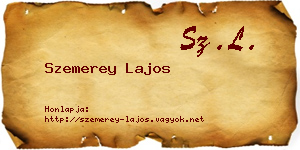 Szemerey Lajos névjegykártya