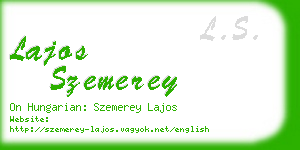 lajos szemerey business card